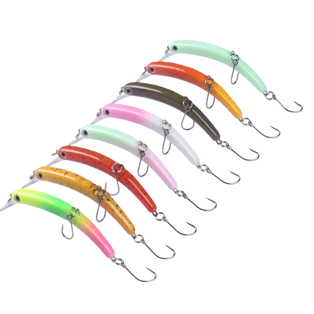 8-Piece Mini Crankbait Fishing Lure Kit for Bass, Trout & Pike
