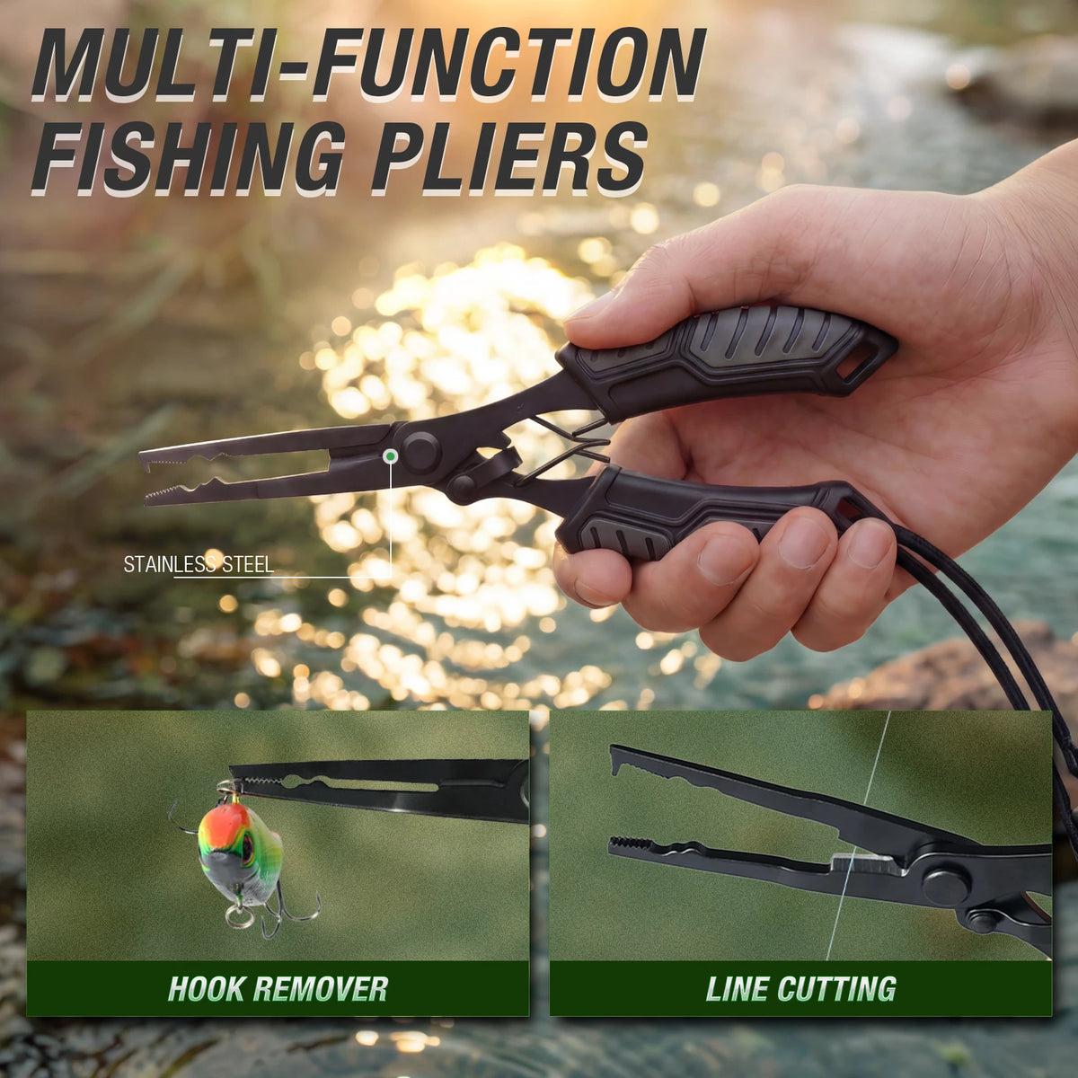 Telescopic Graphite Fishing Rod & Reel Combo Set with Travel Carrier Bag