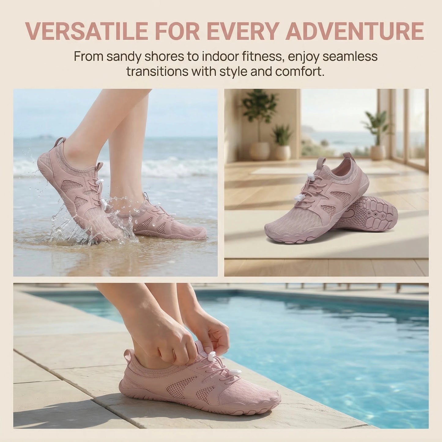 Men Women Water Shoes Barefoot Aqua Shoe Beach Seaside Trekking Summer Unisex Sneakers