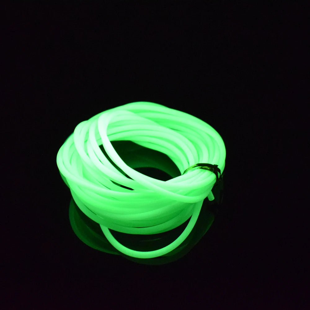 1 meter length/bag of various sizes of 6cm-9cm outer diameter luminous tubes, anti bite fishing line tubes, silicone hoses