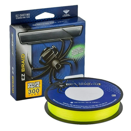 EZ Braid™ Fishing Line, Hi-Vis Yellow, 20 lb Test Strength, 300 yd