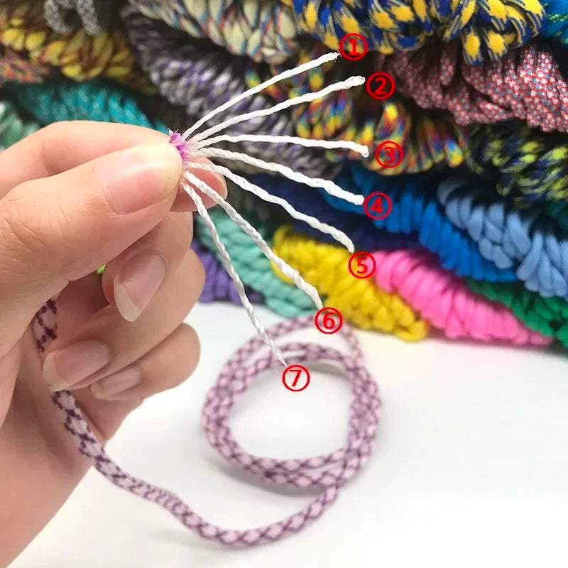 4 Size Dia.4mm 7 stand Cores Paracord for Survival Lanyard Camping Climbing Camping Rope
