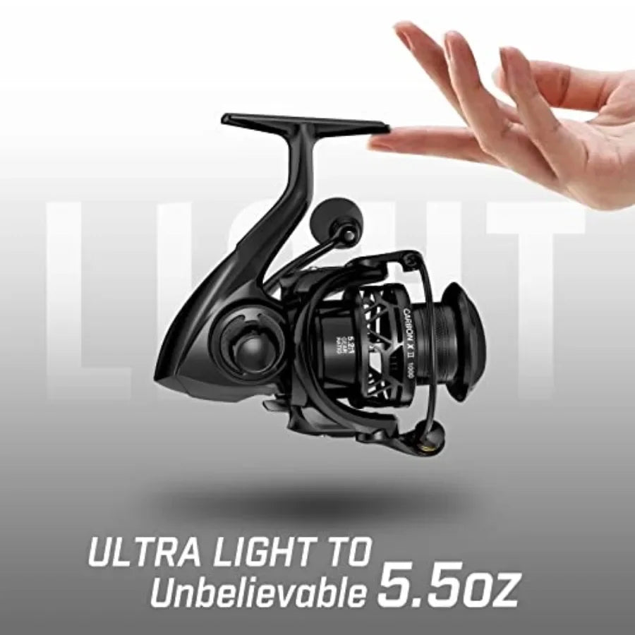 Carbon X II Spinning Reels Carbon Frame Rotor 22LBs Max Drag
