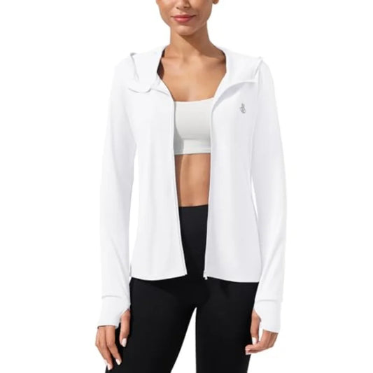 Women's UPF 50+ Full-Zip Sun Protection Jacket | Lightweight Athletic Hiking Hoodie