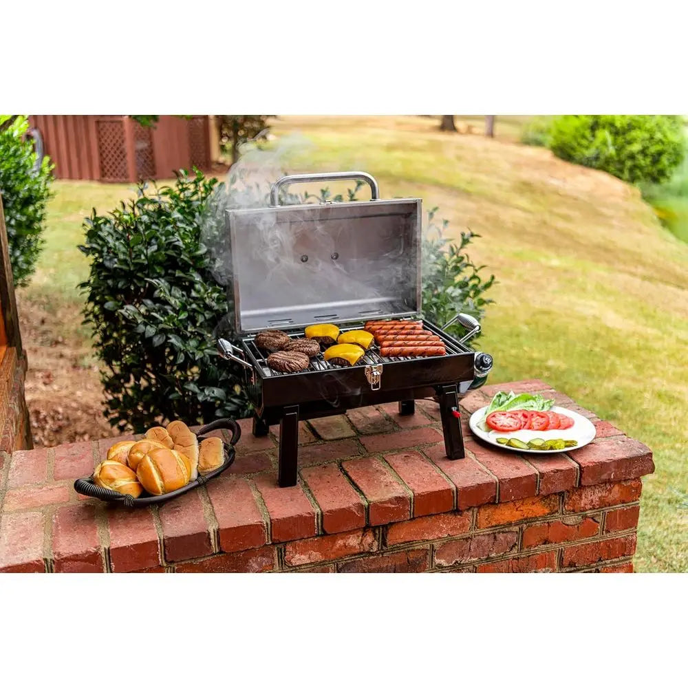 1-Burner Portable Gas Grill, Stainless Steel