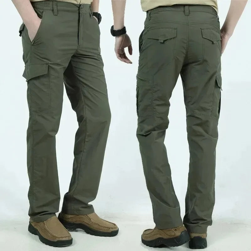 Men's Lightweight Tactical Cargo Pants | Outdoor Waterproof Combat Trousers
