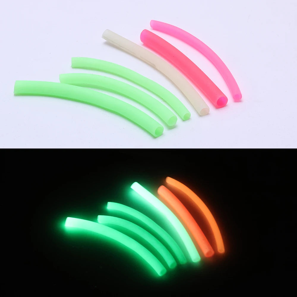 1 meter length/bag of various sizes of 6cm-9cm outer diameter luminous tubes, anti bite fishing line tubes, silicone hoses
