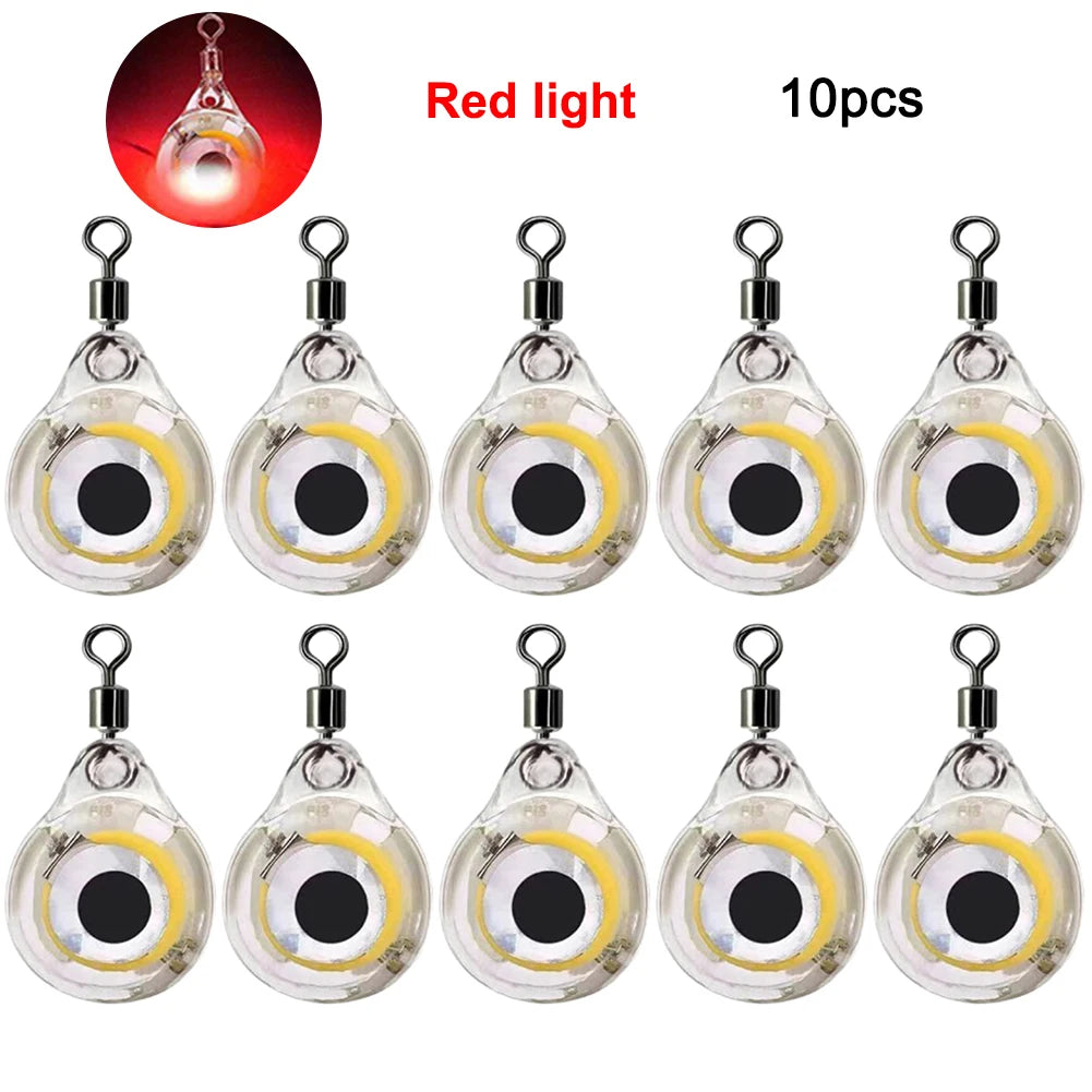 10-100Pcs Mini Fishing Lure Light LED  Eye Shape