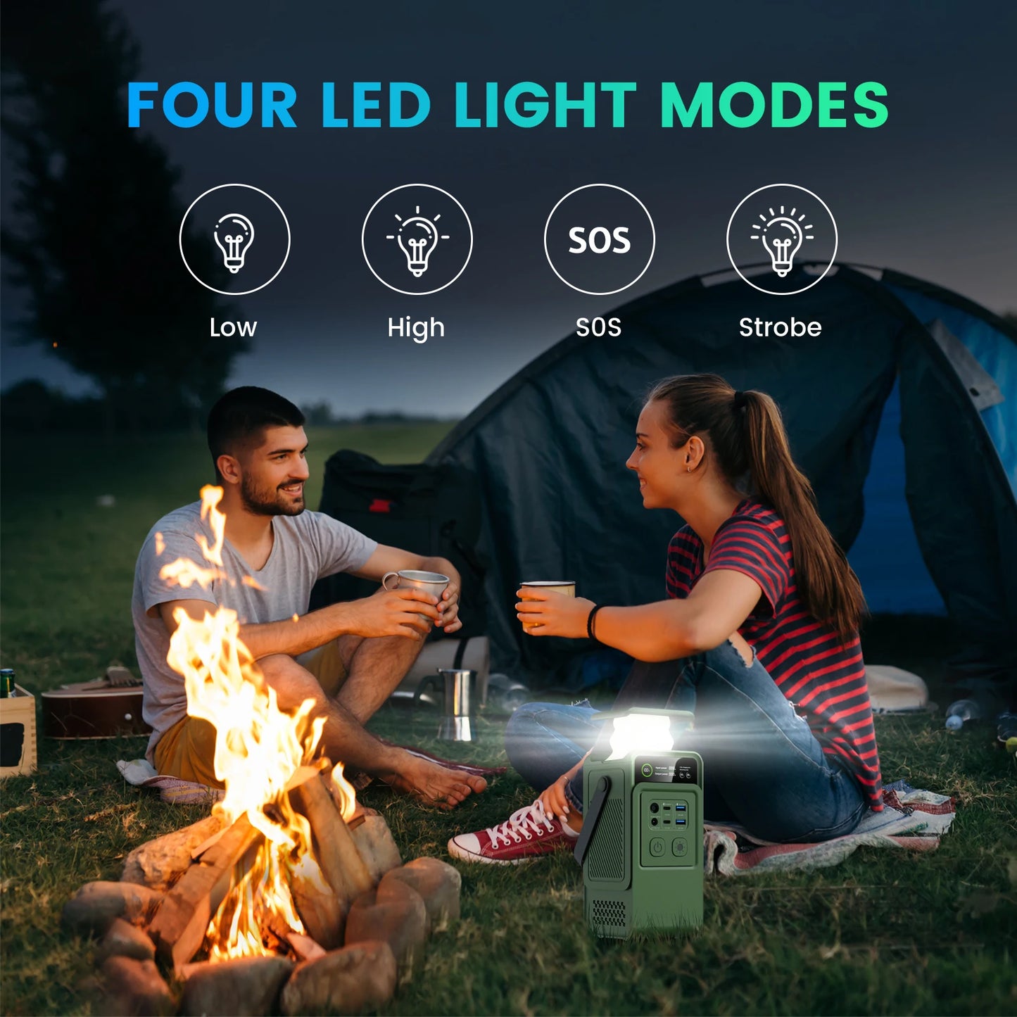 200W Power Station 192Wh Lifepo4 Power Bank 60000mAh Portable Charger Battery Emergency Power USB TYPE-C Port