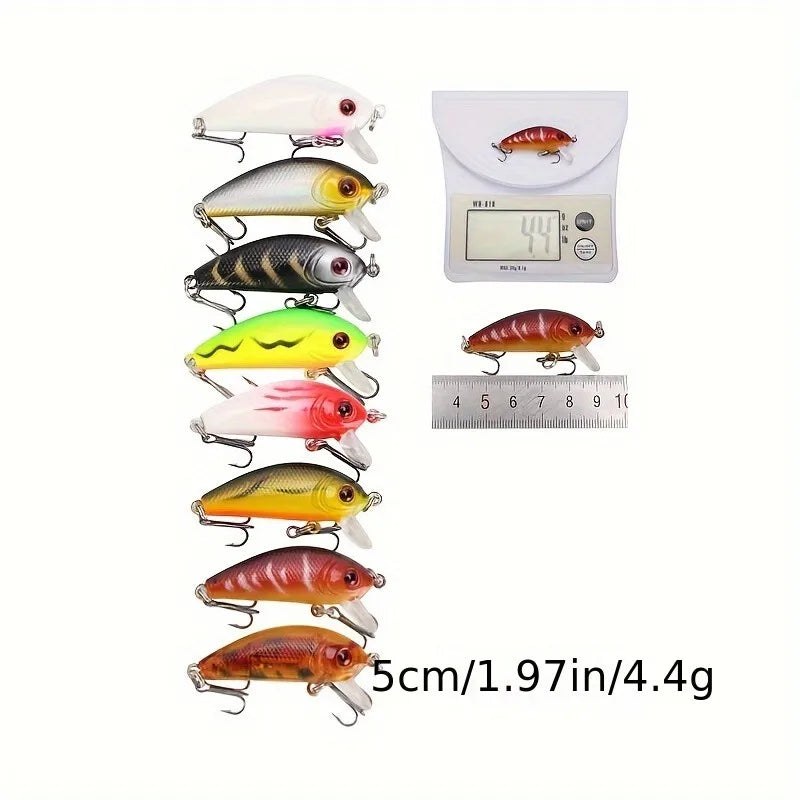 43-Pack Minnow Crankbaits Hard Plastic Fishing Lures Set