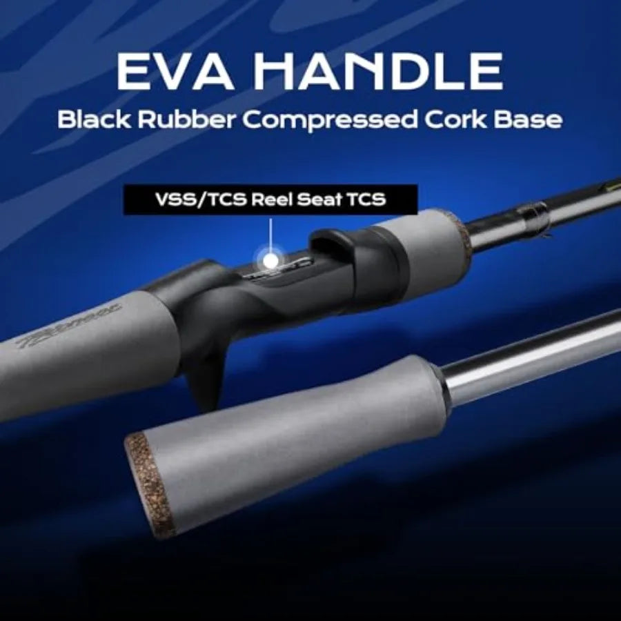 2-Piece 24T Carbon Fiber Fishing Rod (Spinning & Casting)