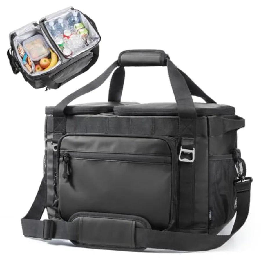 Soft Sided Cooler Bag Insulated 30/48/60 Cans, Large Collapsible and Leakproof Ice Chest for Picnic, Beach, Camping, Travel