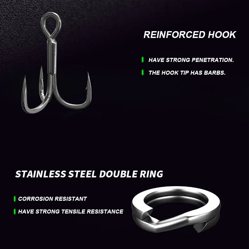 Wondersee 5PCS with Box Switchable Vibration VIB Spinner Spoon Jerkbait