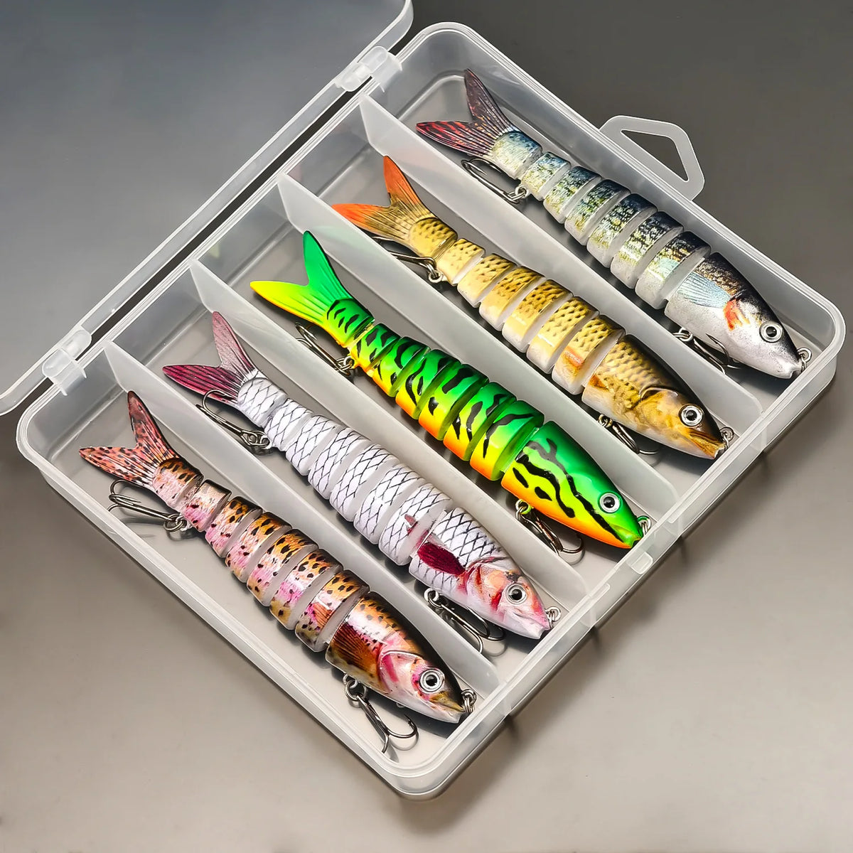 ANFS 5-Pack Multi-Jointed Swimbaits in Assorted Colors