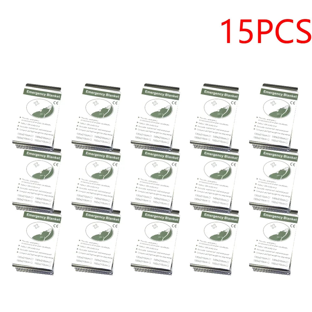 1-20PCS Emergency Blanket Outdoor Survival Windproof Insulation Foil Thermal Rescue Blanket