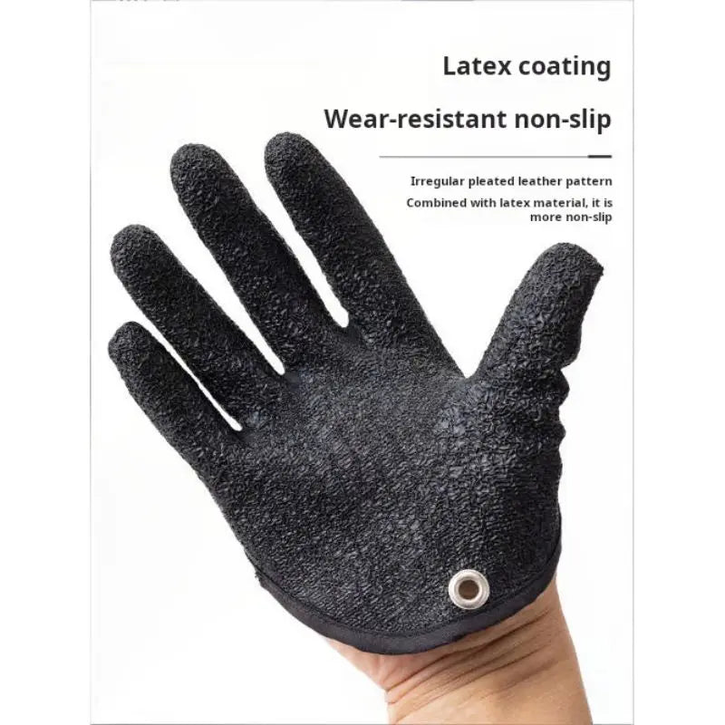 1PCS Fishing Gloves Catching Fish Anti-skid Durable Knitted Full Finger Waterproof Work Cut Resistant Gloves