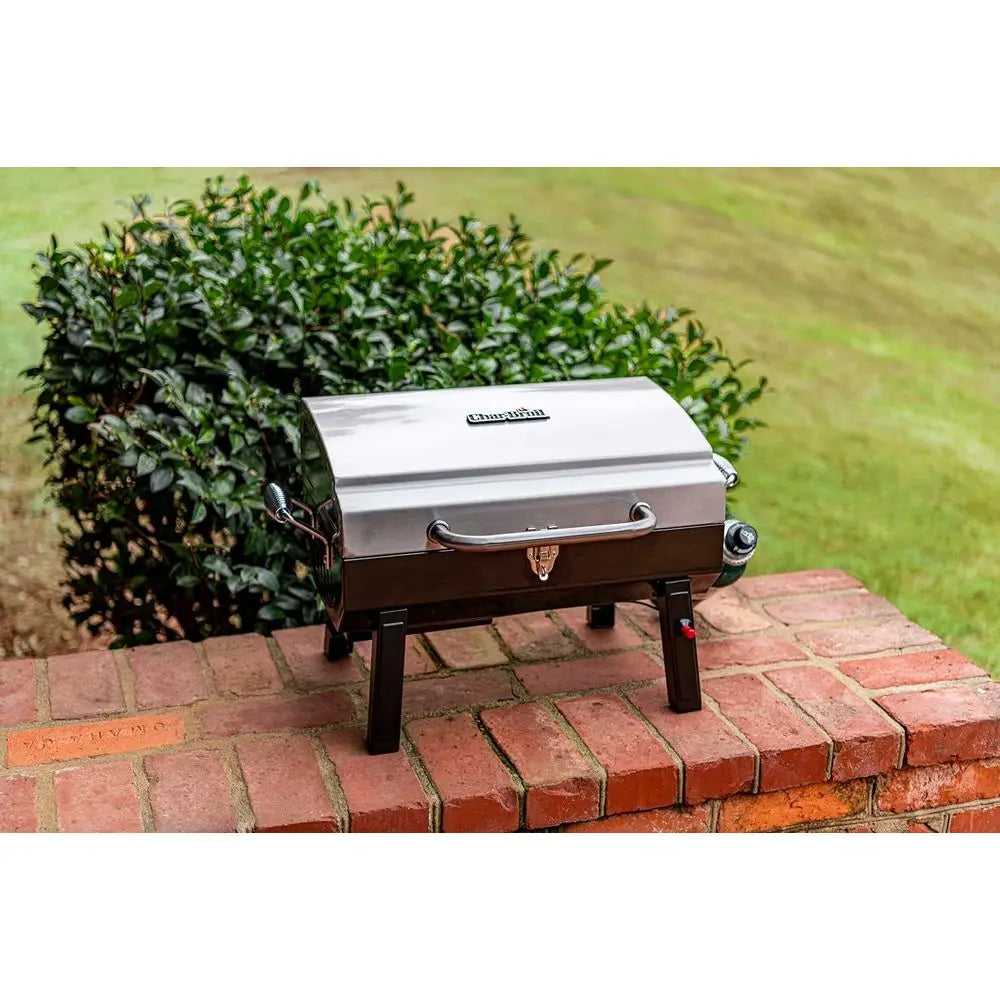 1-Burner Portable Gas Grill, Stainless Steel