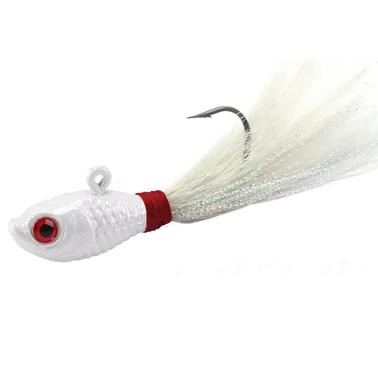 3pcs Bucktail Jig Heads Fishing Lures Saltwater Freshwater Fishing Jig