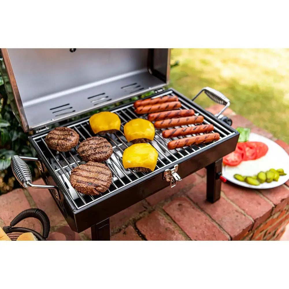 1-Burner Portable Gas Grill, Stainless Steel