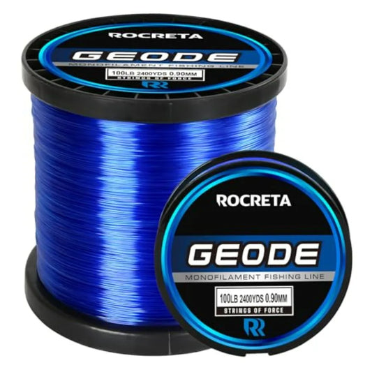 ROCRETA Geode Monofilament Fishing Line - Premium Resistant Nylon Mono Fishing Line 3-100lb - Superior Freshwater Saltwater Mon