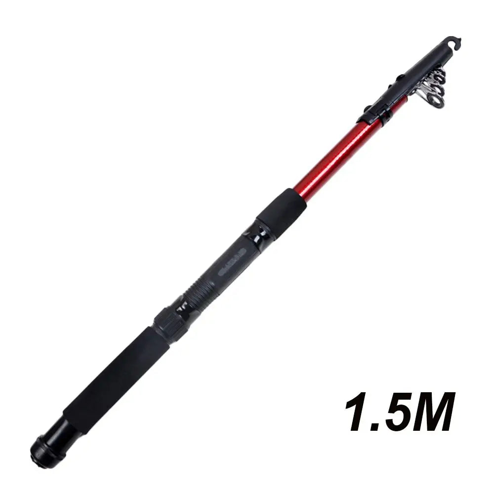 Telescopic Fiberglass Fishing Rod Pole (1.5m–3.0m) for Freshwater & Sea Fishing