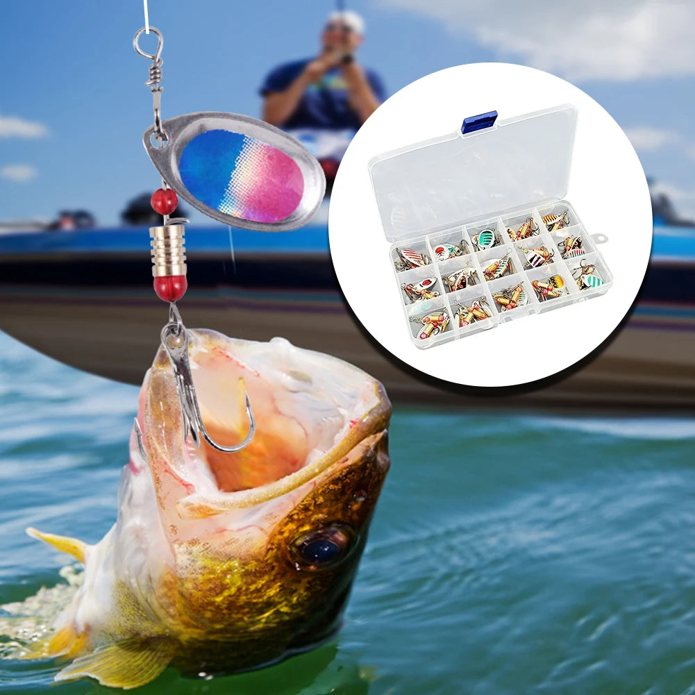 30pcs Metal Spoon Spinner Fishing Lure Spoonbait Crankbaits