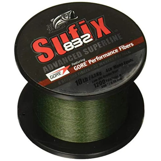 Sufix 832 Braid Line 1200 Yards - High Strength Monofilament Fishing Line