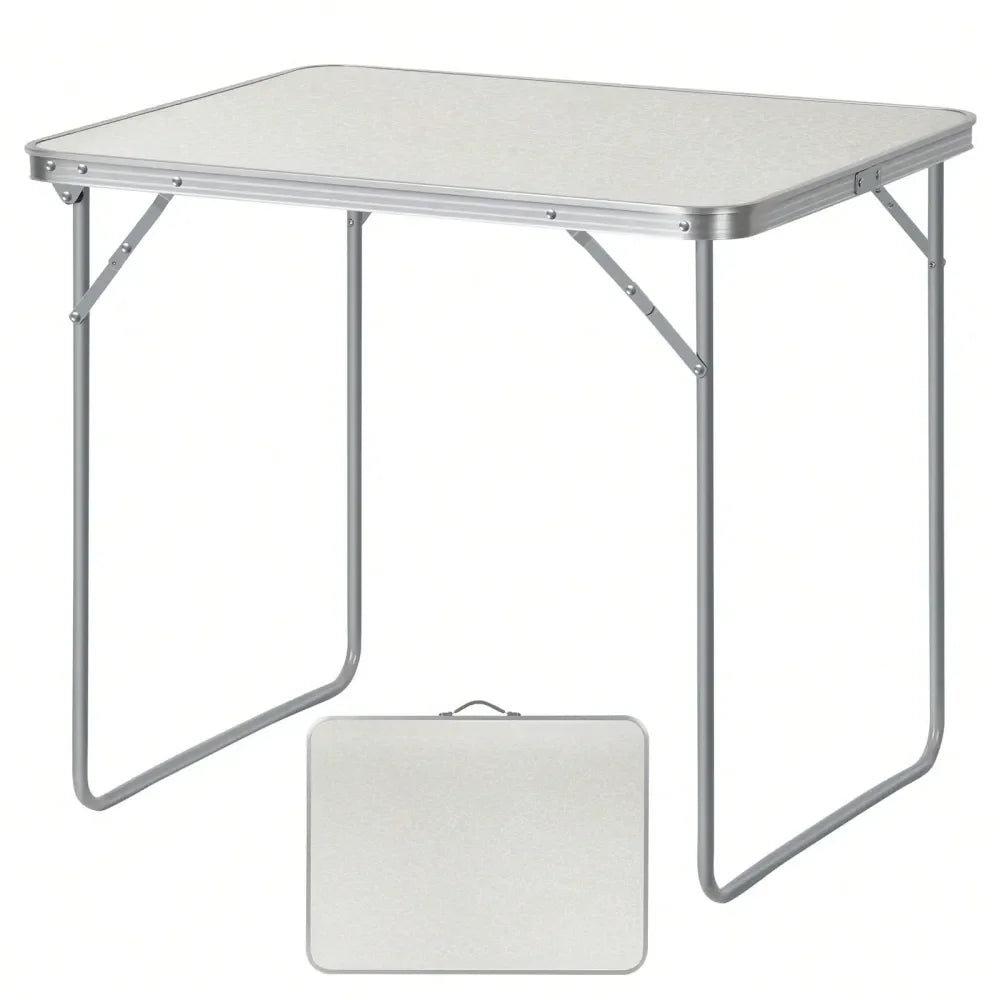 1pc HeavyDuty Portable Folding Table, Aluminum Alloy Camping Picnic Barbecue Outdoor Indoor Use, 23.62 X 31.5 X 27.56inch