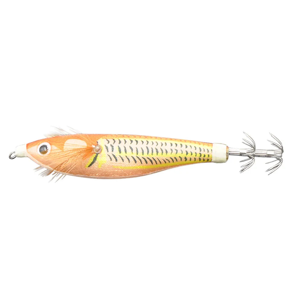 10cm/10g Wooden Shrimp Lures Luminous Artificial Baits Fishing Tackle Accessories