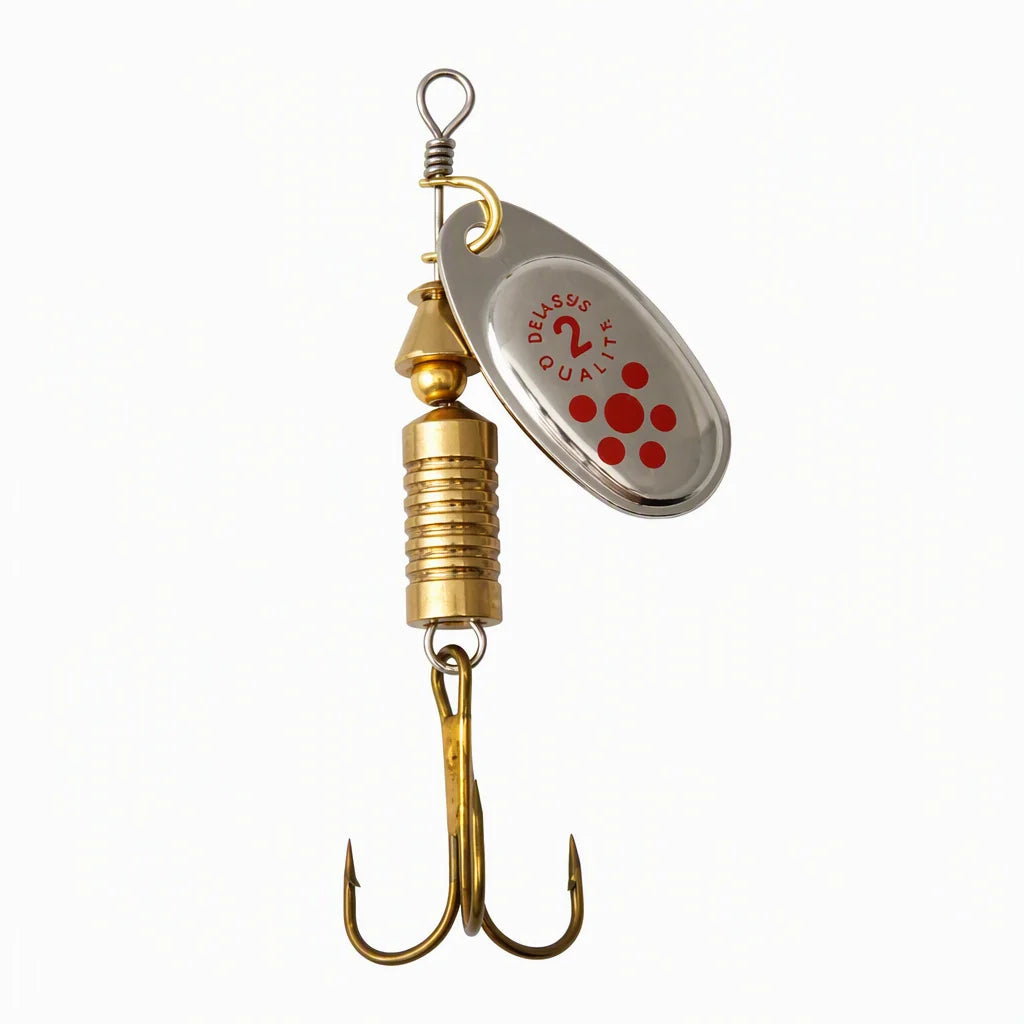 10-Pack Gold & Silver Metal Spoon Lures for Bass & Trout
