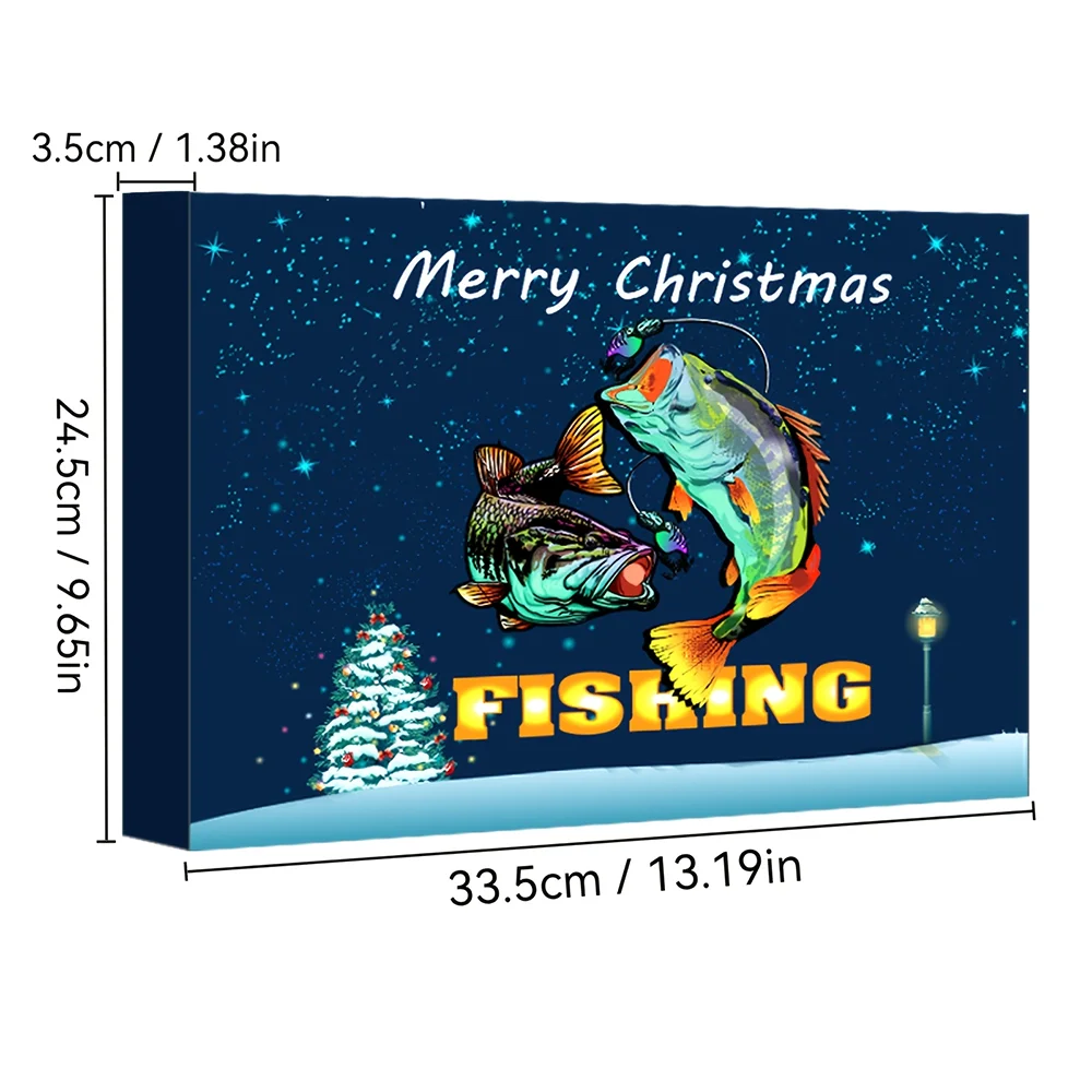 Fake Bait Set, 24-Compartment Design, Christmas Gift Calendar for Boys and Girls
