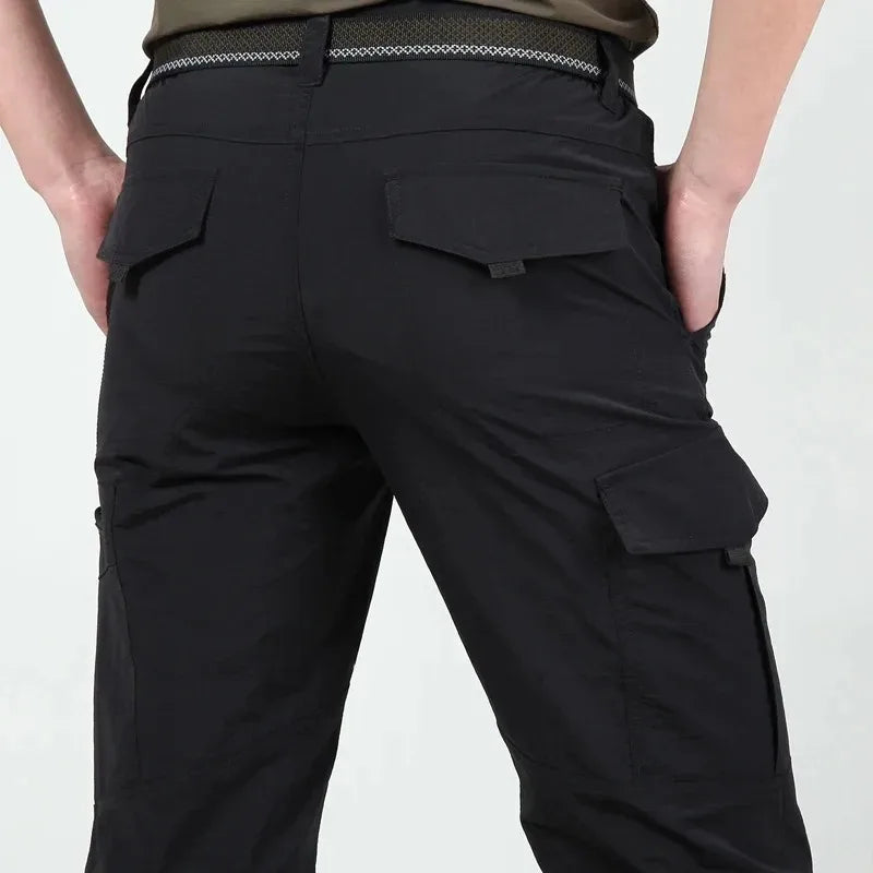 Men's Lightweight Tactical Cargo Pants | Outdoor Waterproof Combat Trousers