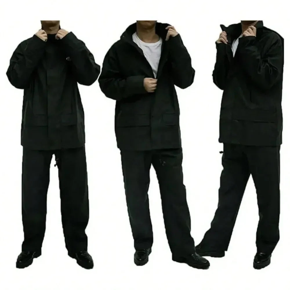 New Thickened Rain Suit For Men Women Waterproof Heavy Duty Rain Gear
